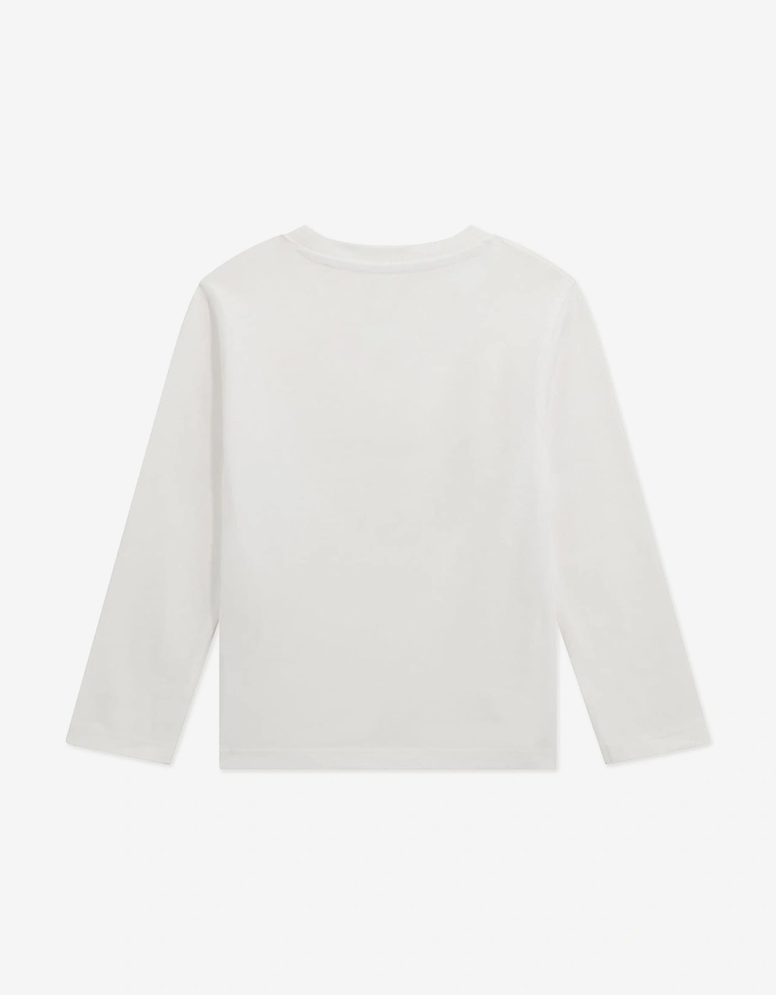 Boys Long Sleeve Logo T-Shirt in White