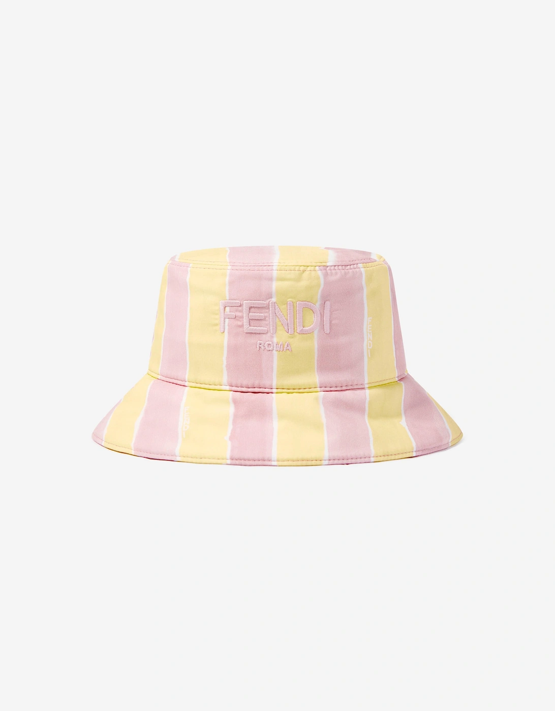 Girls Pequin Print Bucket Hat in Yellow, 6 of 5