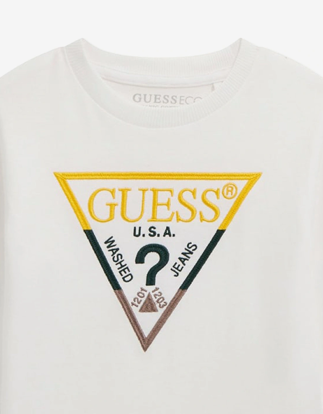 Boys Long Sleeve Logo T-Shirt in White