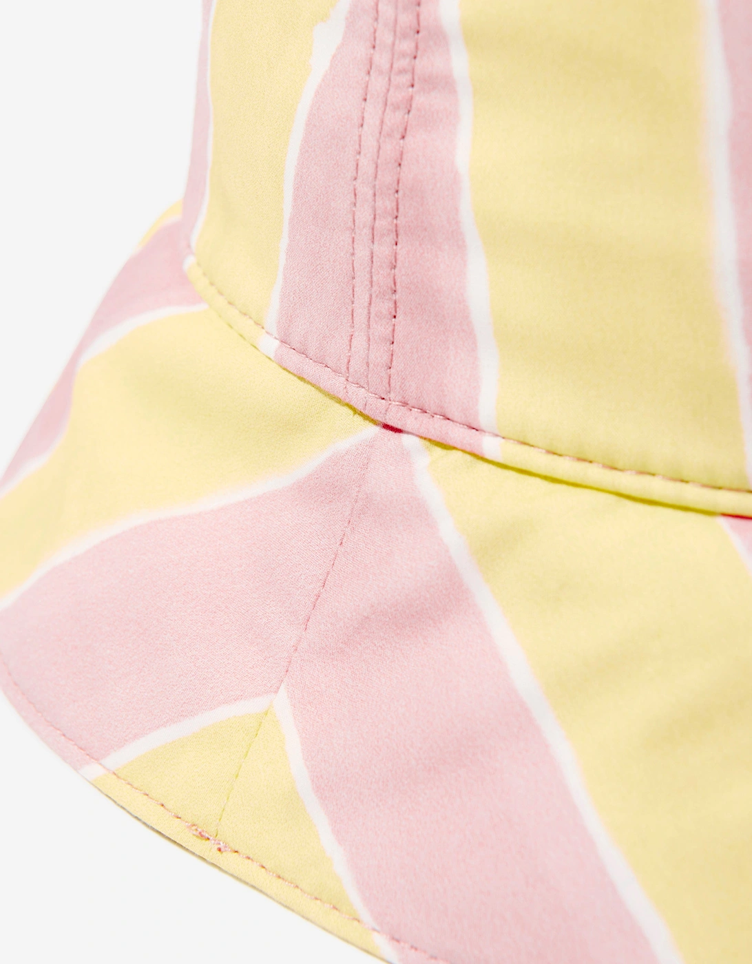 Girls Pequin Print Bucket Hat in Yellow