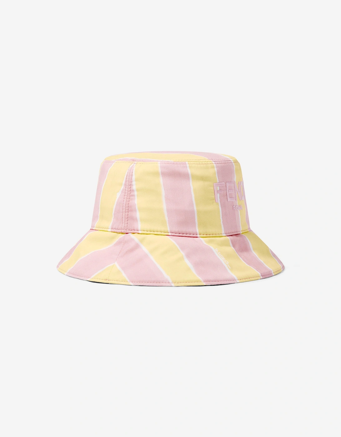 Girls Pequin Print Bucket Hat in Yellow