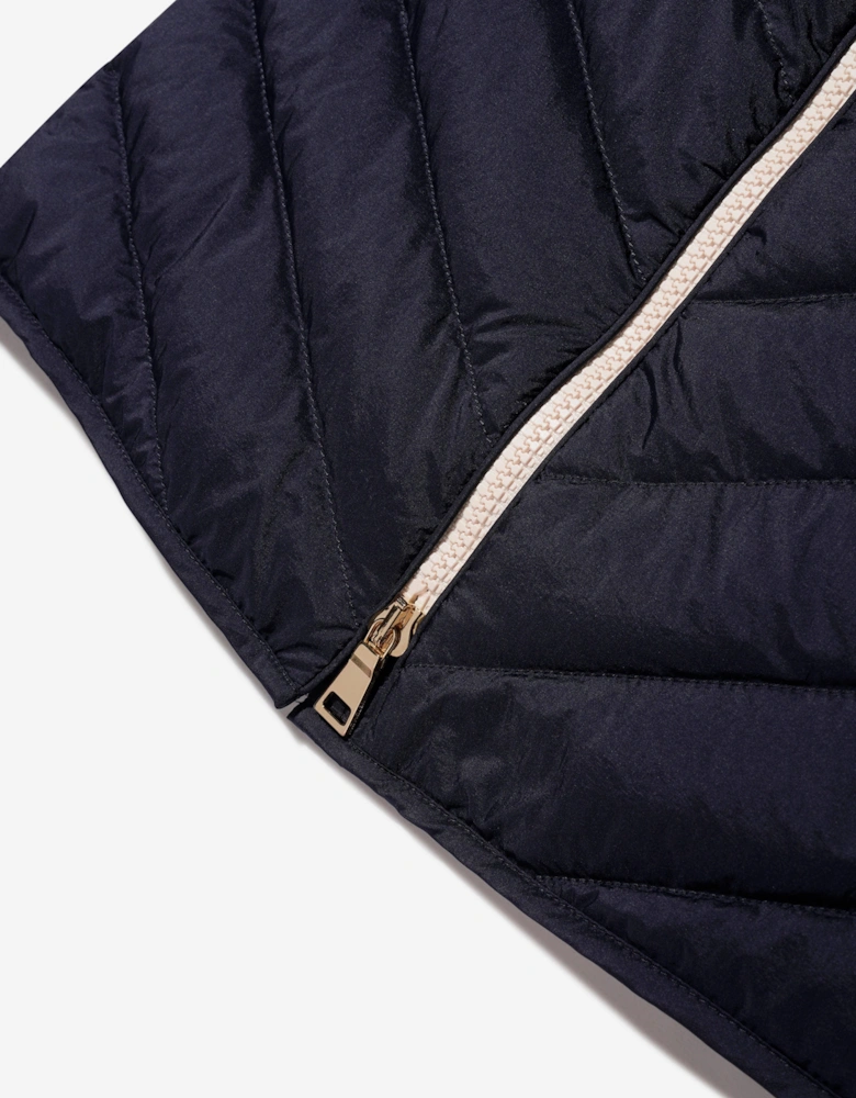 Enfant Girls Down Padded Venta Gilet in Navy