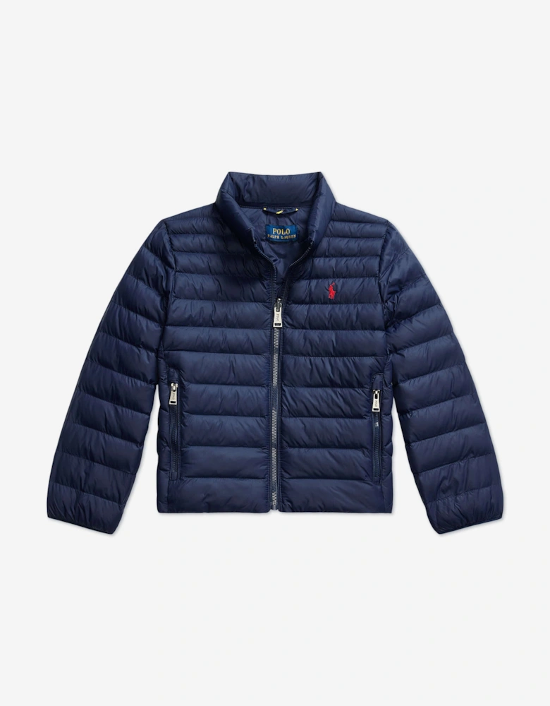 Boys Colden Packable Jacket in Navy