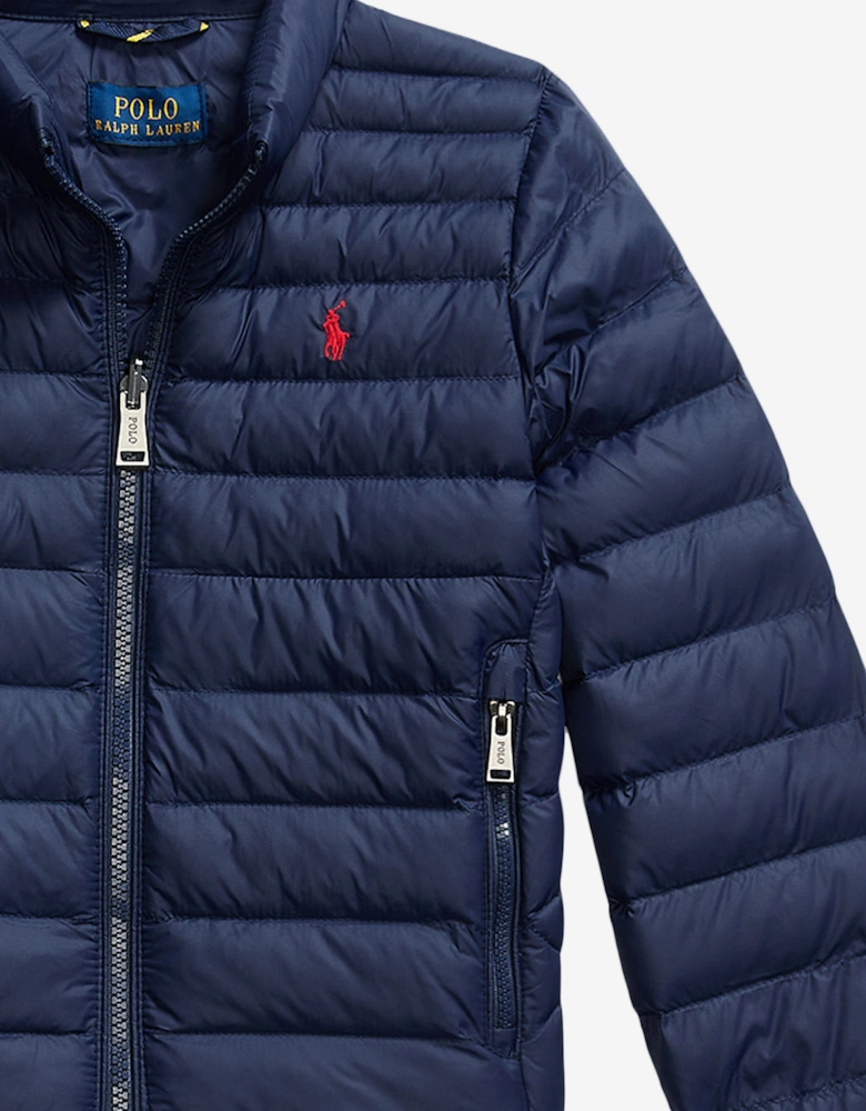 Boys Colden Packable Jacket in Navy
