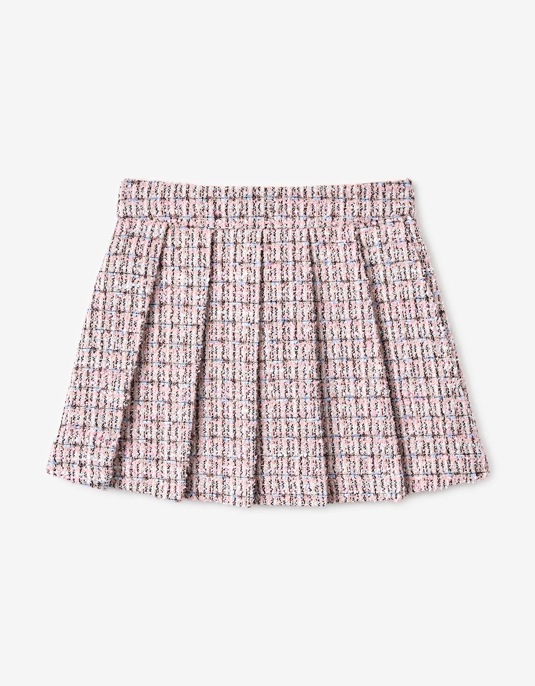 Girl's Self Portrait Girls Pleated Boucle Skirt in Pink - Size: 7 years/8 years