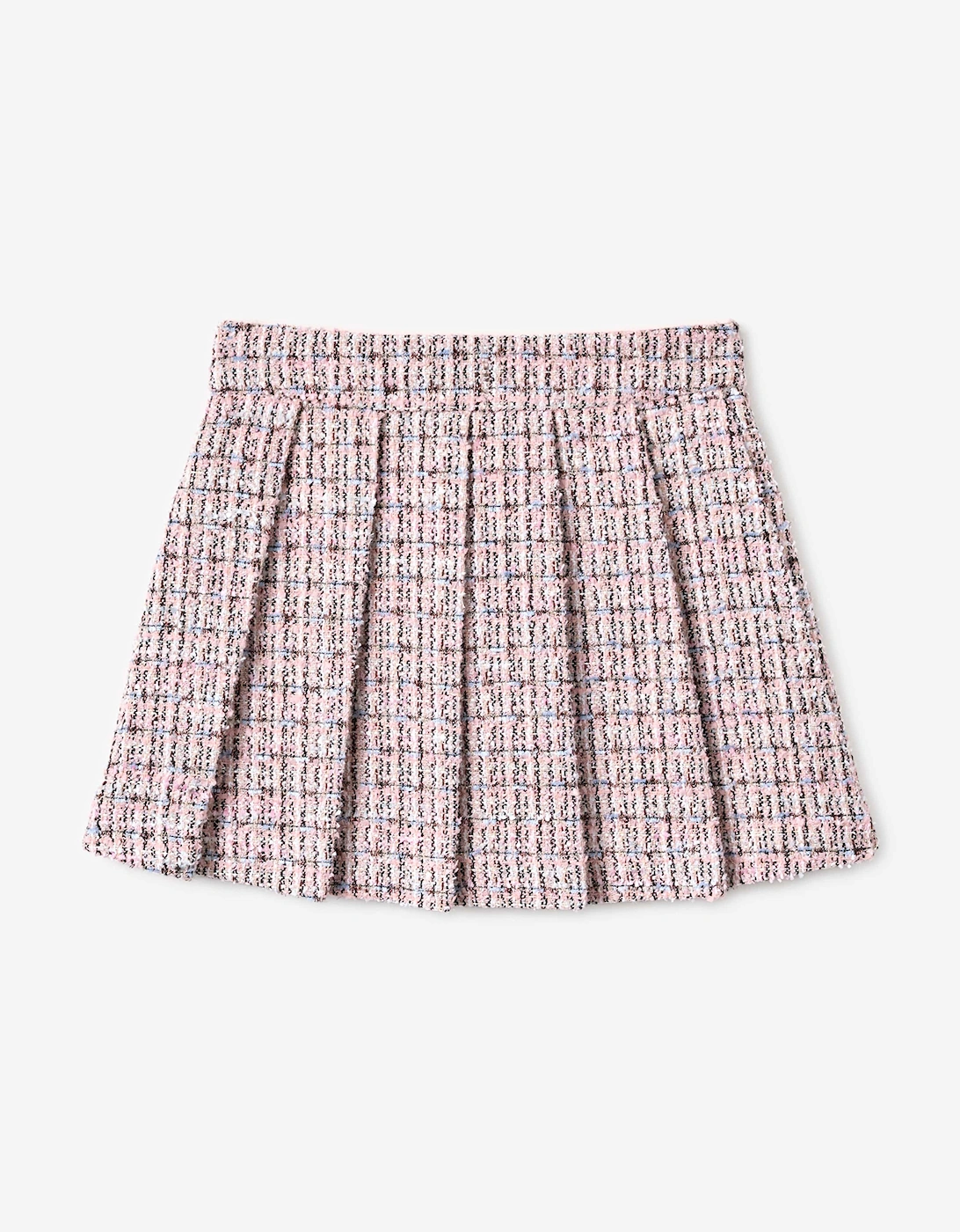 Girls Pleated Boucle Skirt in Pink, 5 of 4