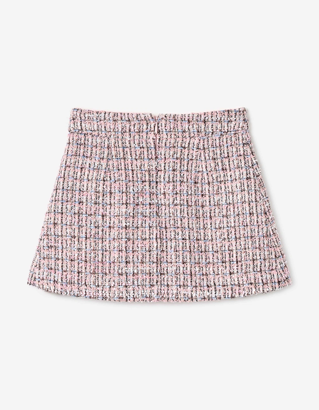 Girls Pleated Boucle Skirt in Pink