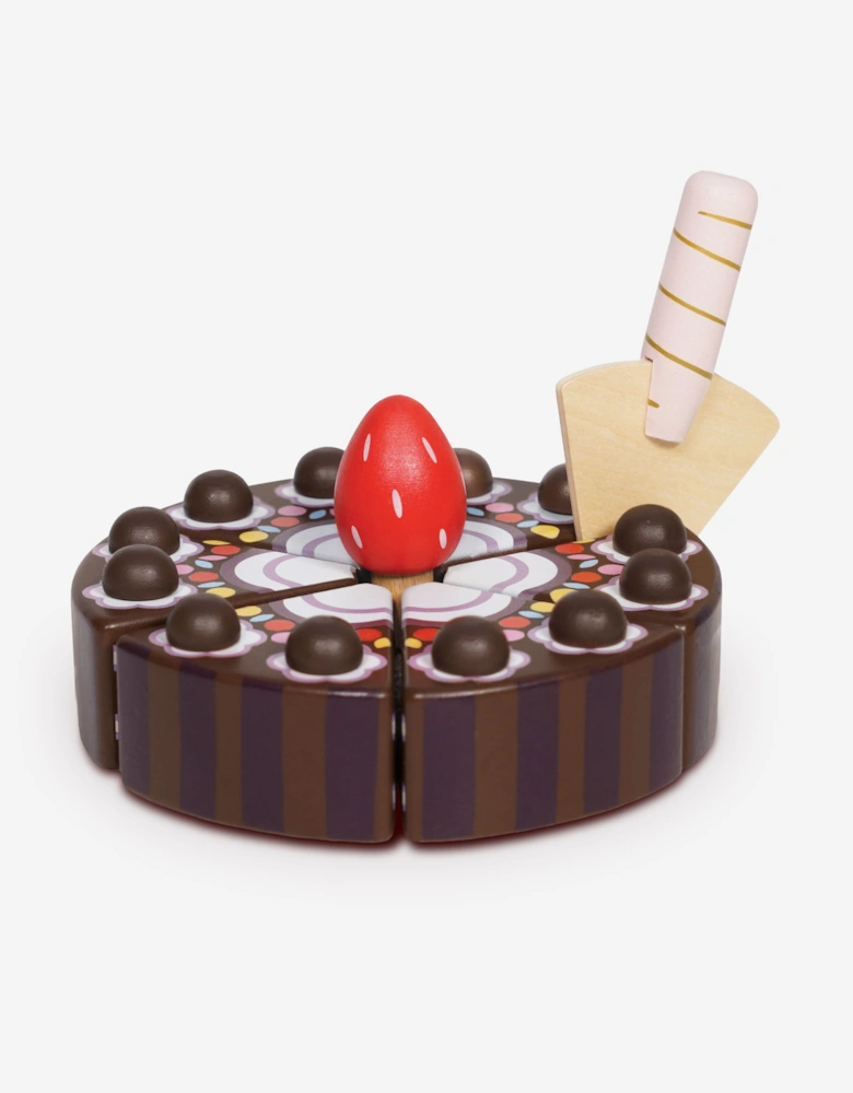 Chocolate Gateau Sliceable Cake-8 Piece (W:13 x D:13 x H:19cm)