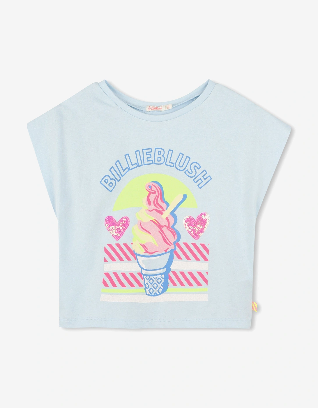 Billieblush Girls Ice Cream T-Shirt in Blue, 5 of 4