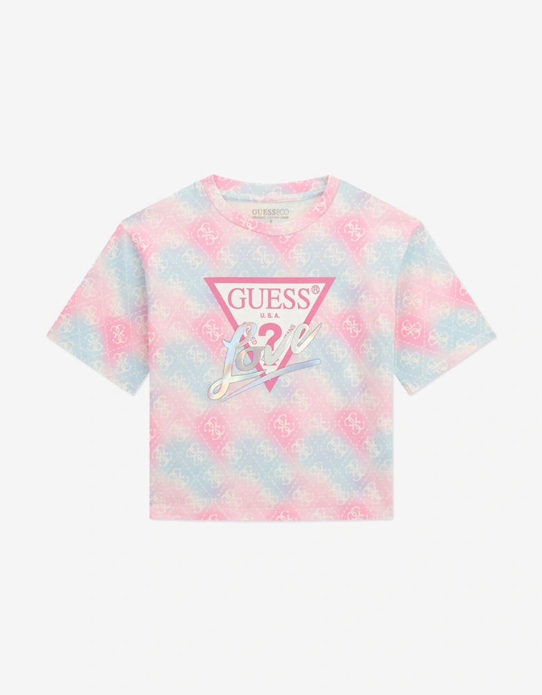 Girls Midi Logo T-Shirt in Multicolour