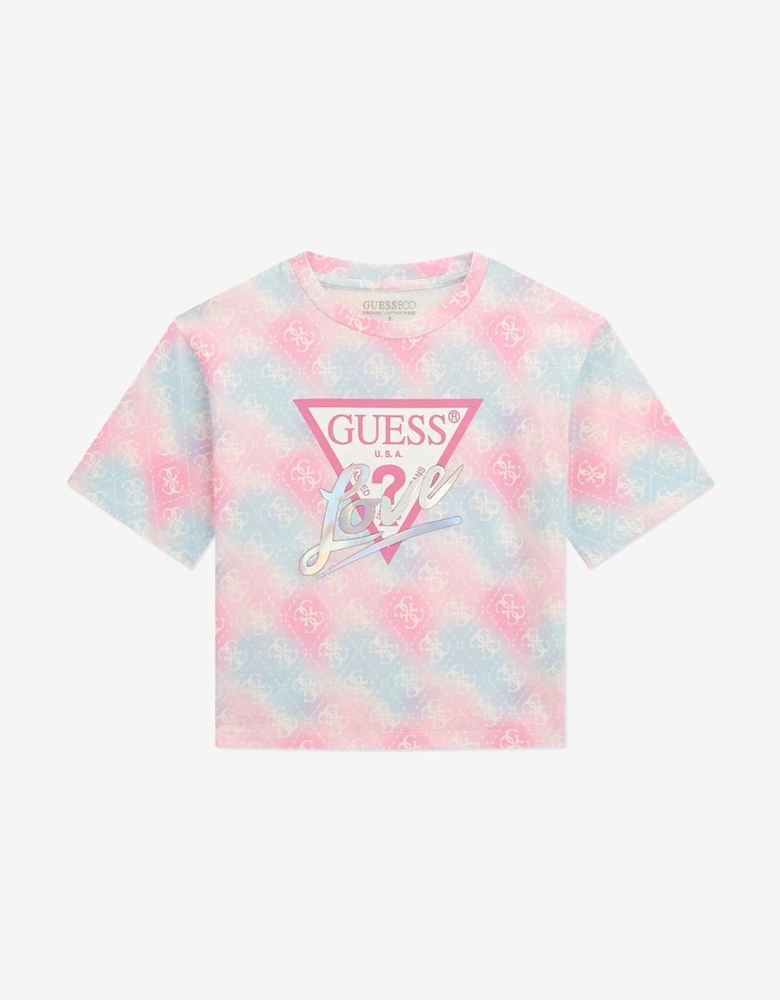 Girls Midi Logo T-Shirt in Multicolour, 5 of 4