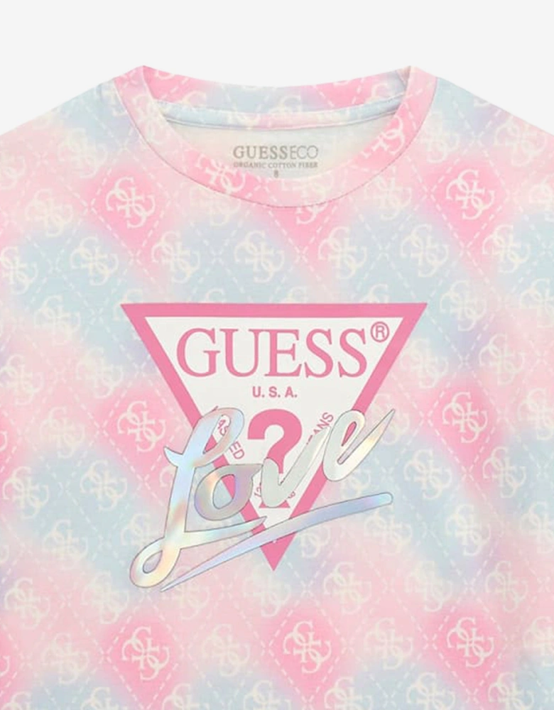 Girls Midi Logo T-Shirt in Multicolour