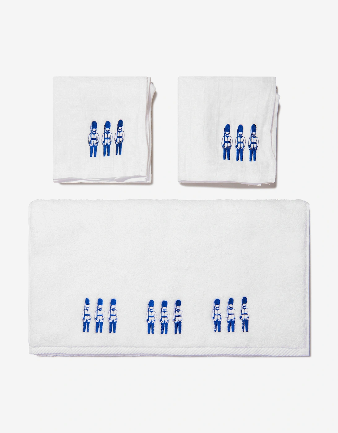 Boys Organic Cotton Muslin And Cotton Guardsmen Towel Set, 5 of 4