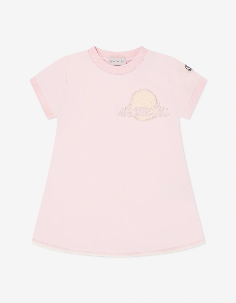 Enfant Girls Fit and Flare Logo Dress in Pink
