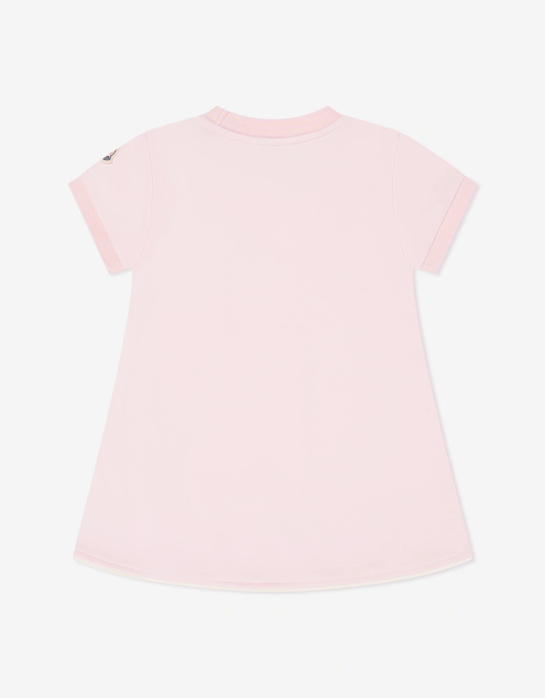 Enfant Girls Fit and Flare Logo Dress in Pink