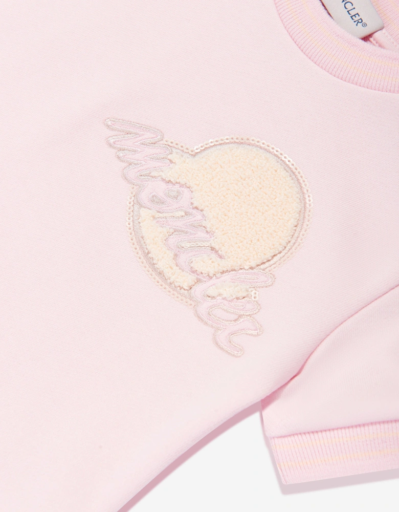 Enfant Girls Fit and Flare Logo Dress in Pink