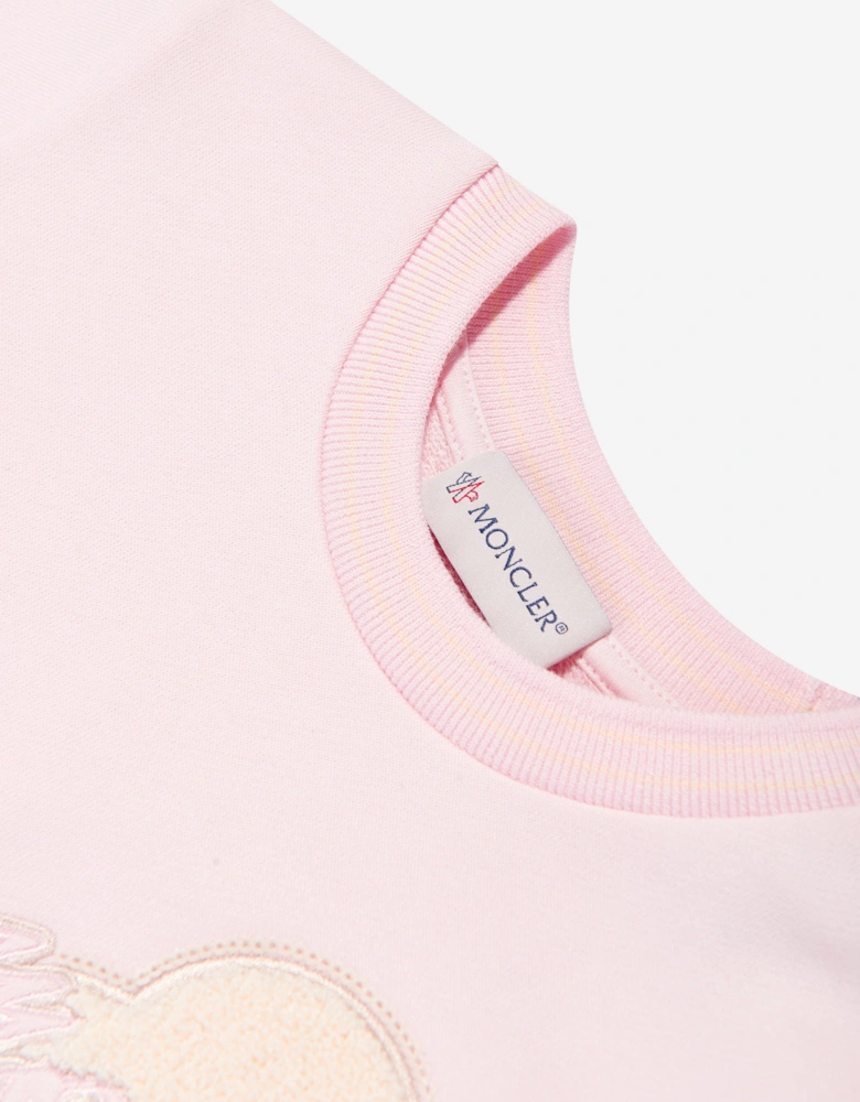 Enfant Girls Fit and Flare Logo Dress in Pink