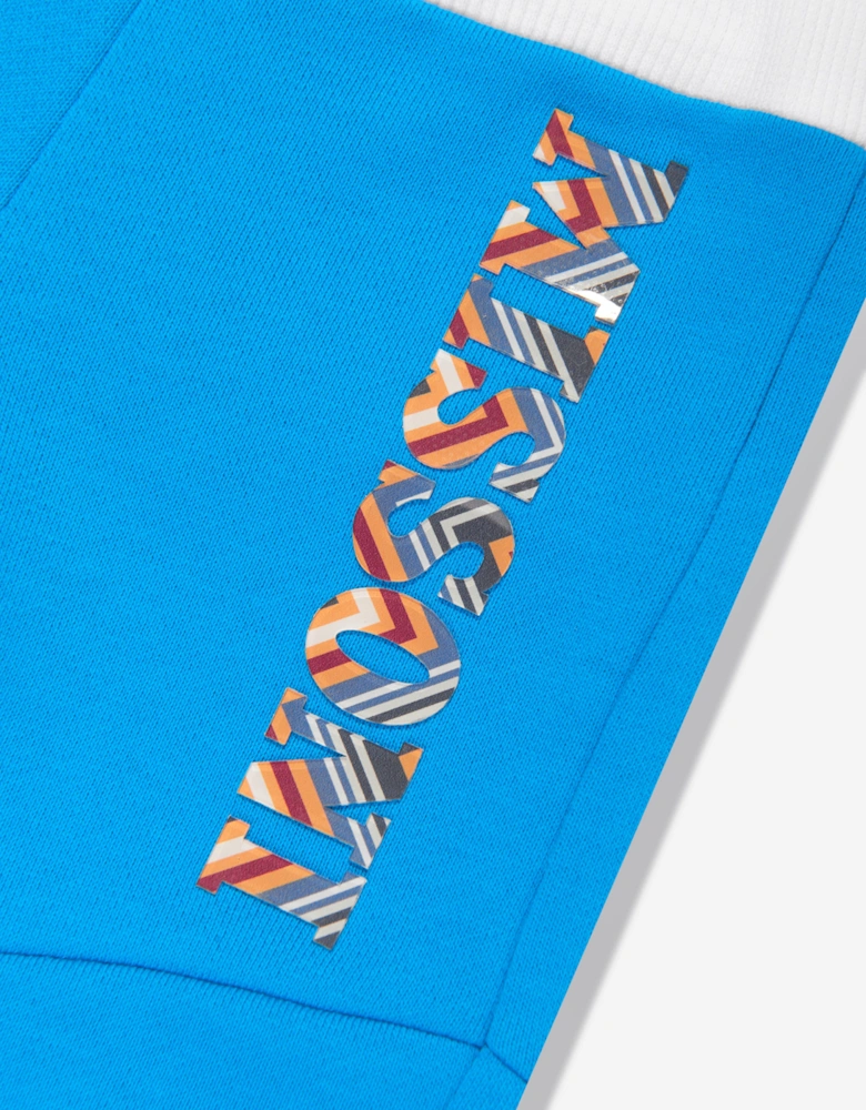 Baby Boys Zigzag Logo Joggers in Blue
