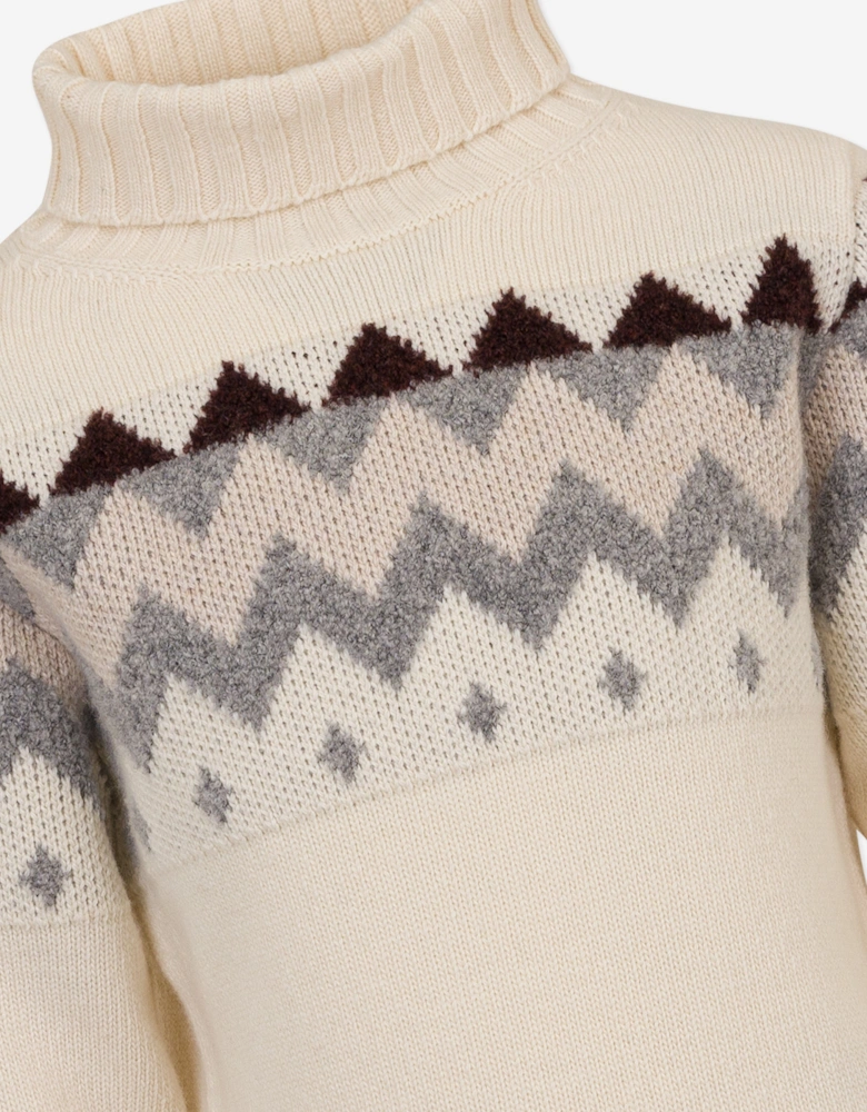 Boys Wool Knitted Jumper in Ivory