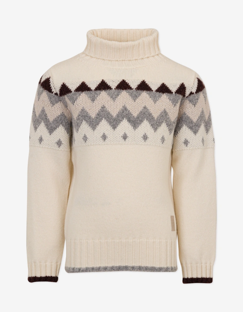Boys Wool Knitted Jumper in Ivory