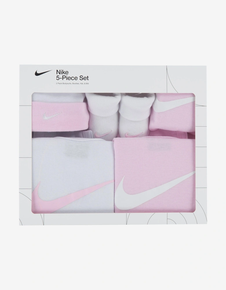 Baby Girls 5 Piece Gift Set in Pink