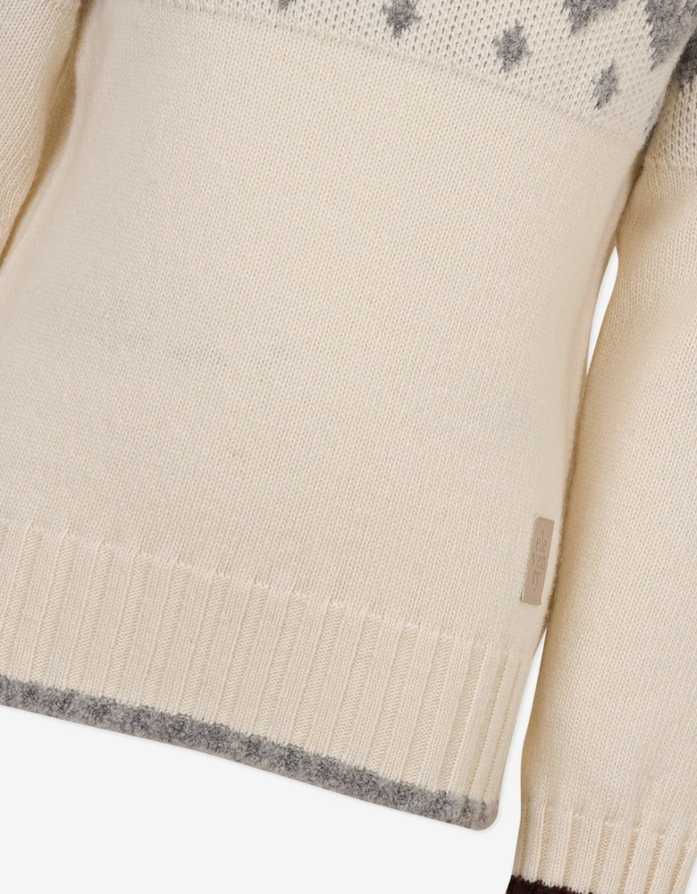 Boys Wool Knitted Jumper in Ivory
