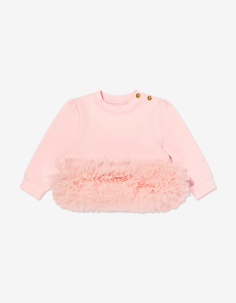 Angels Face Baby Girls Deonne Tulle Trim Tracksuit in Pink