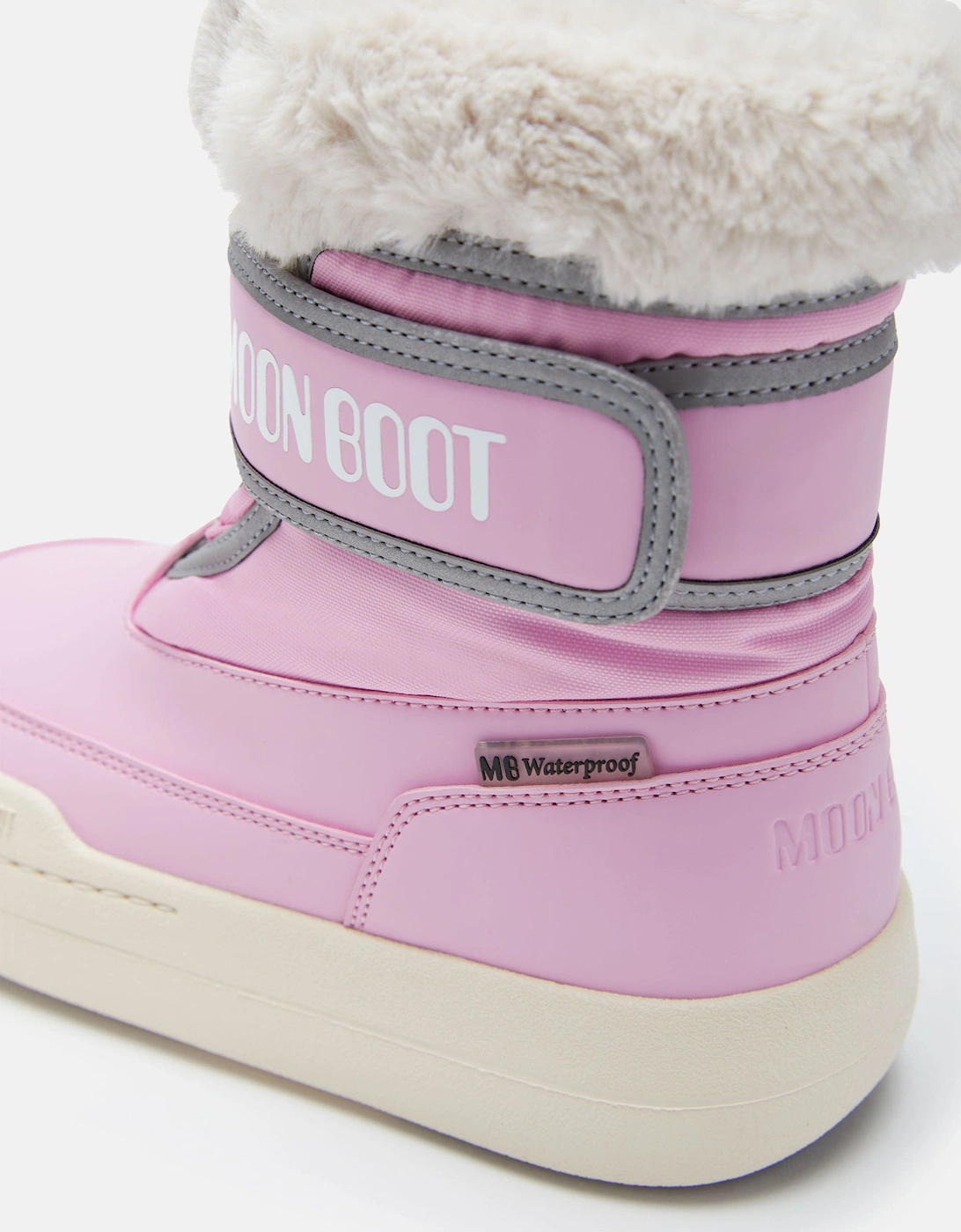 Moon Boot Girls JR Park Strap Boots in Pink