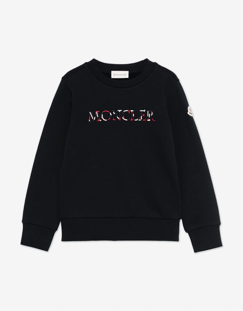 Boys Logo Sweatshirt in Navy