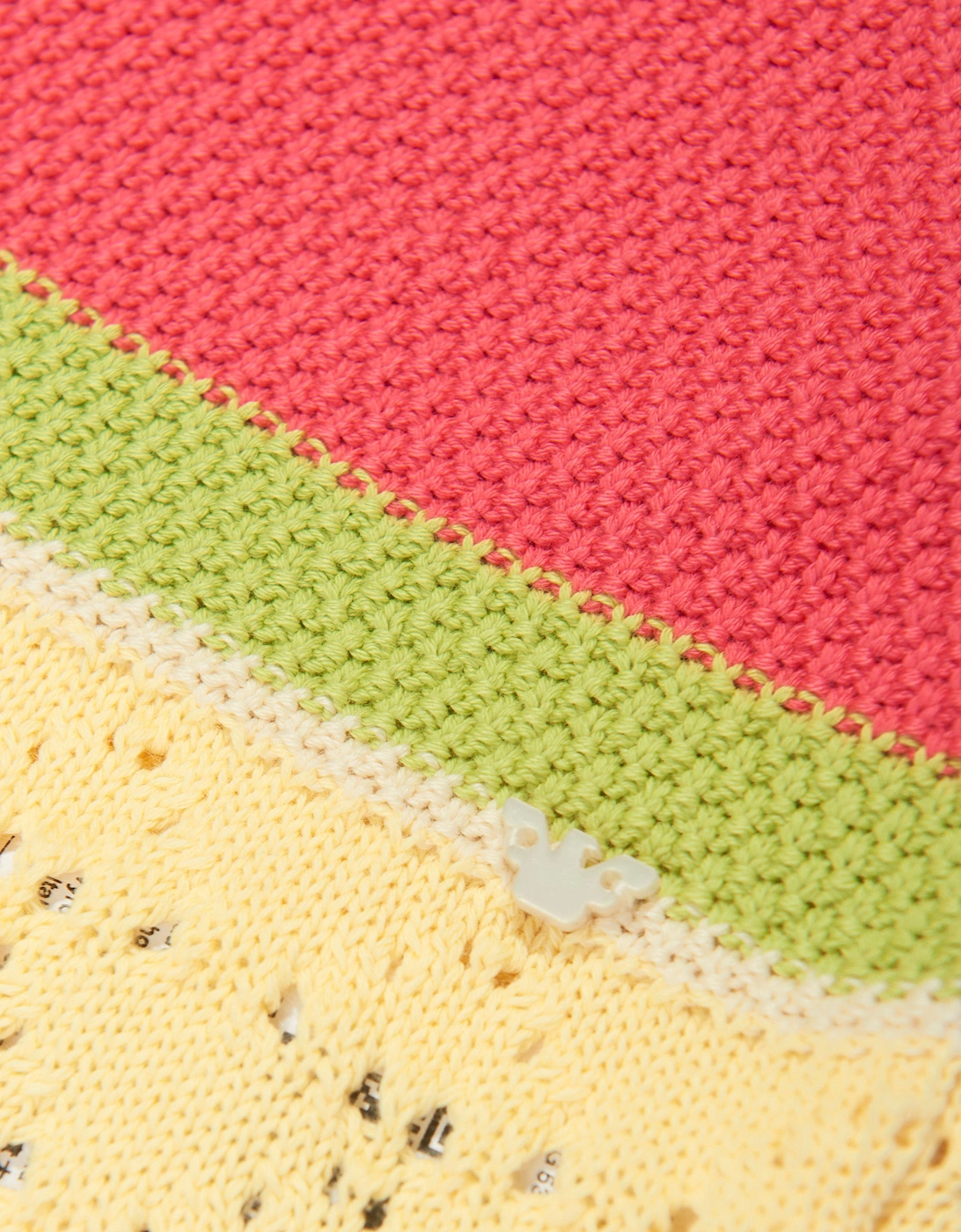 Girls Crochet Knit T-Shirt in Multicolour