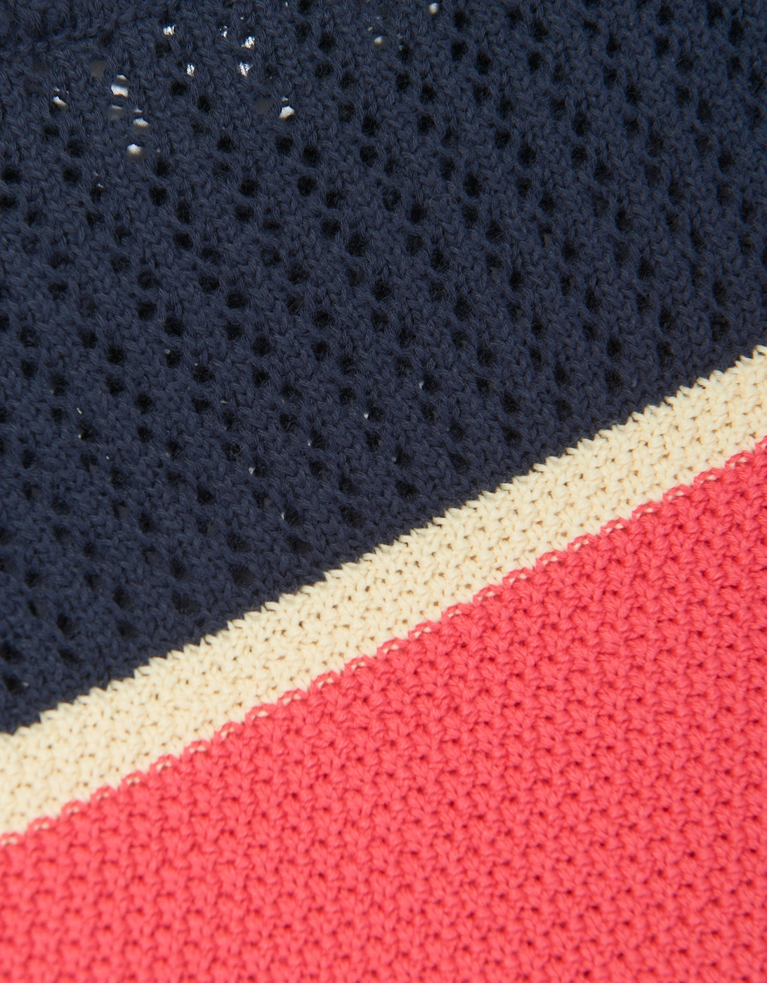 Girls Crochet Knit T-Shirt in Multicolour