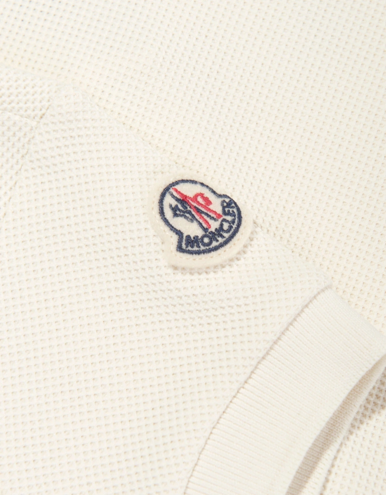 Enfant Girls Logo Polo Dress in Ivory