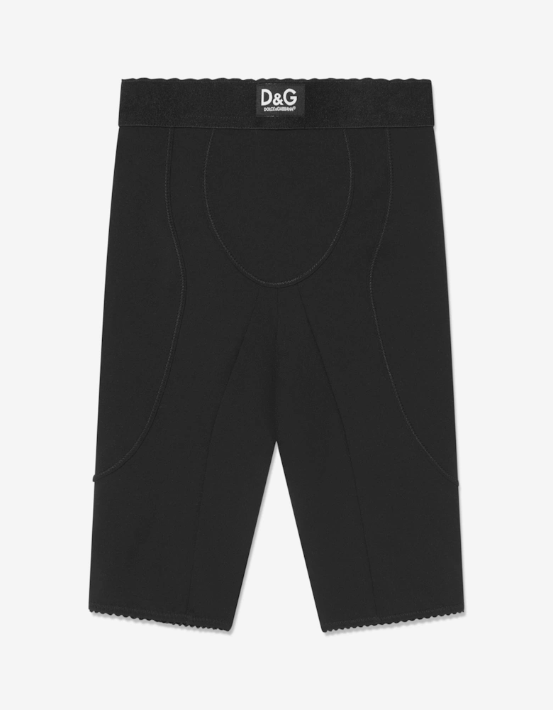 Girls Logo Cycling Shorts in Black
