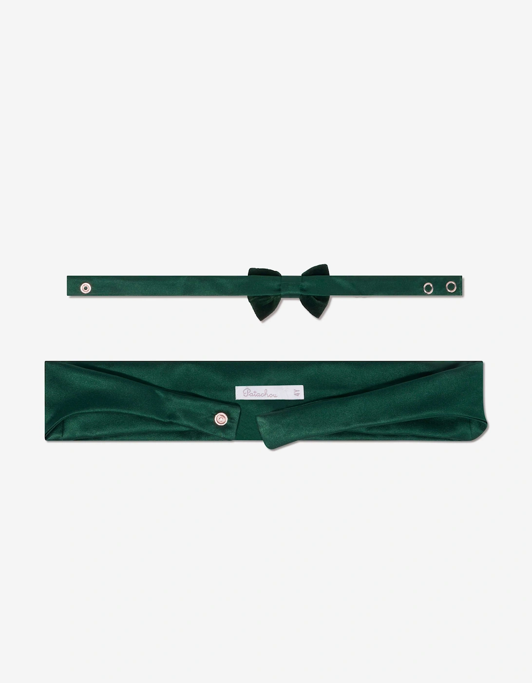 Boys Velvet Bow Tie in Green