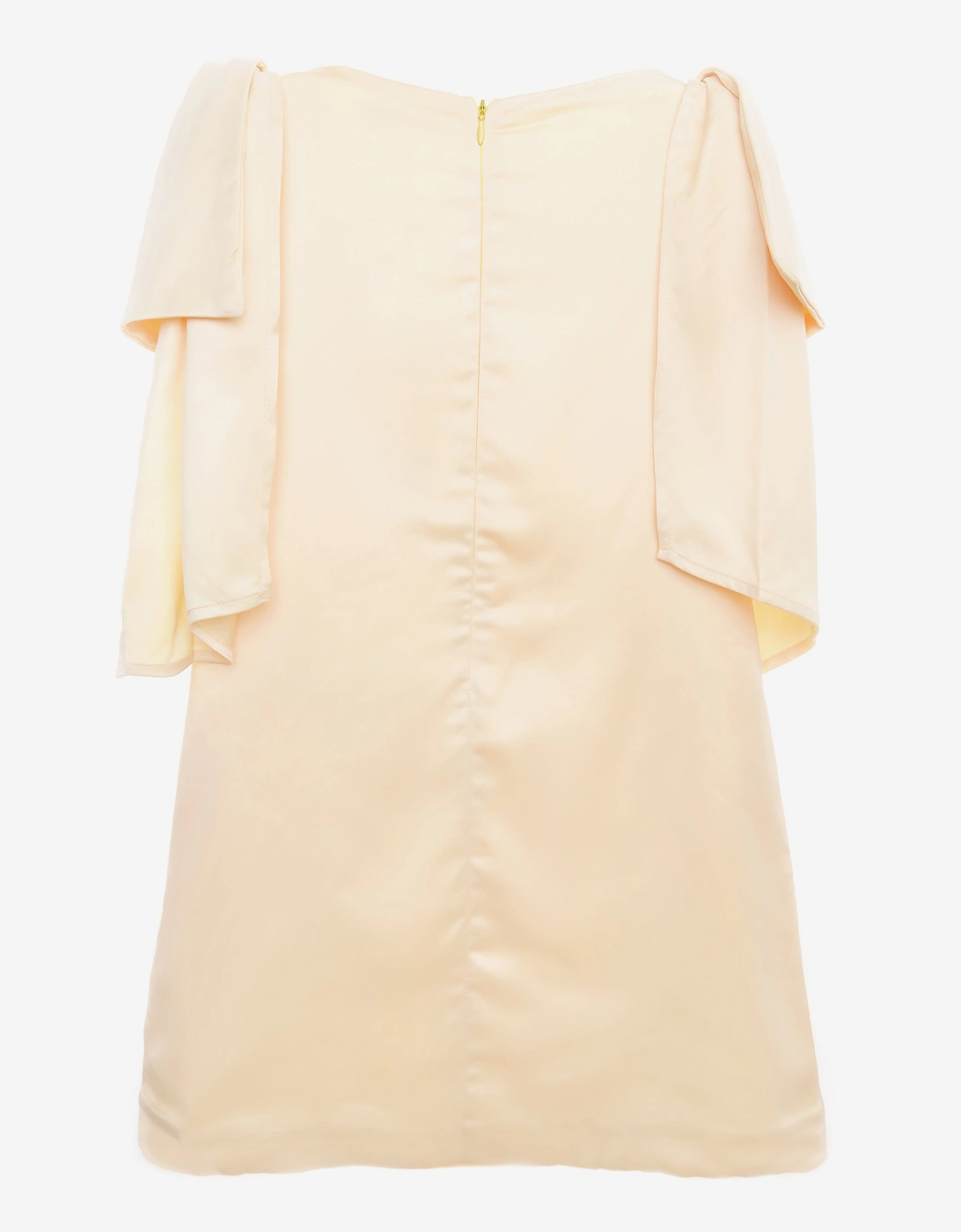 BCBG Girls Bow Sleeve Satin Dress in Yellow