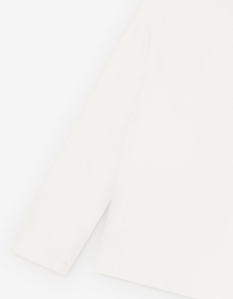 Billieblush Girls Long Sleeve Heart T-Shirt in Ivory