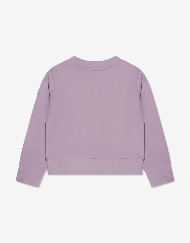 Enfant Girls Graphic Print Sweatshirt in Lilac