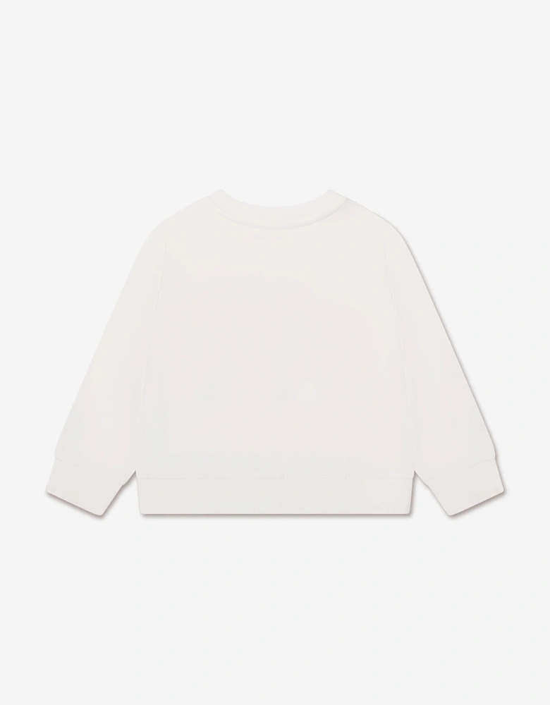Girls Pink Panther Sweatshirt in Ivory