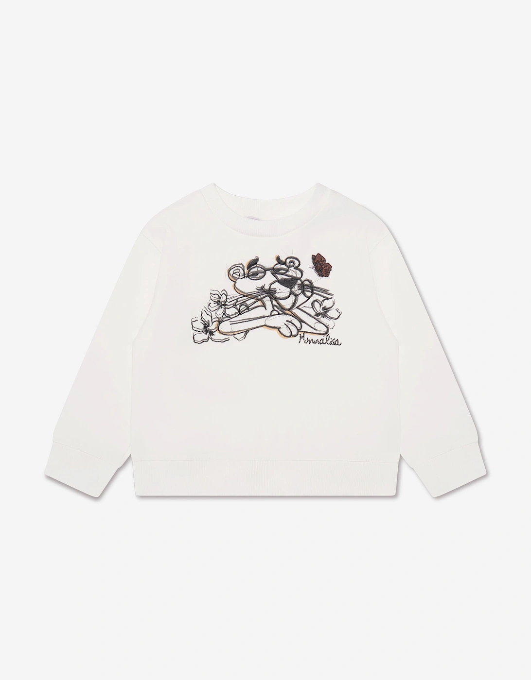 Girls Pink Panther Sweatshirt in Ivory, 5 of 4