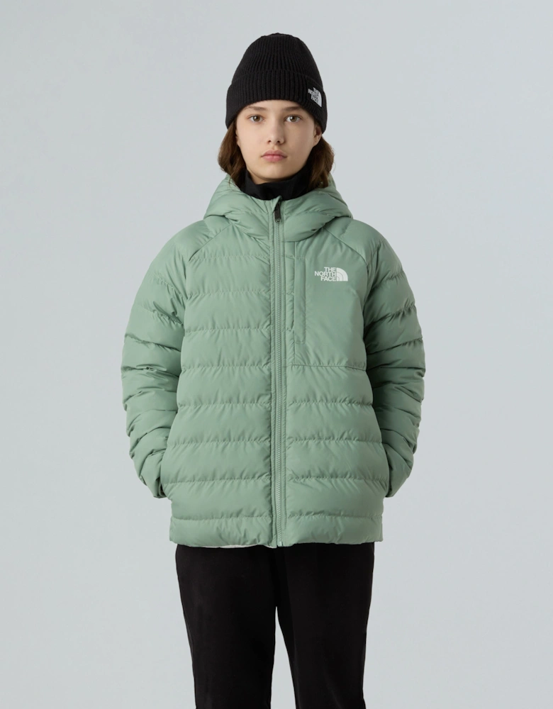Girls Reversible Perrito Hooded Jacket in Green