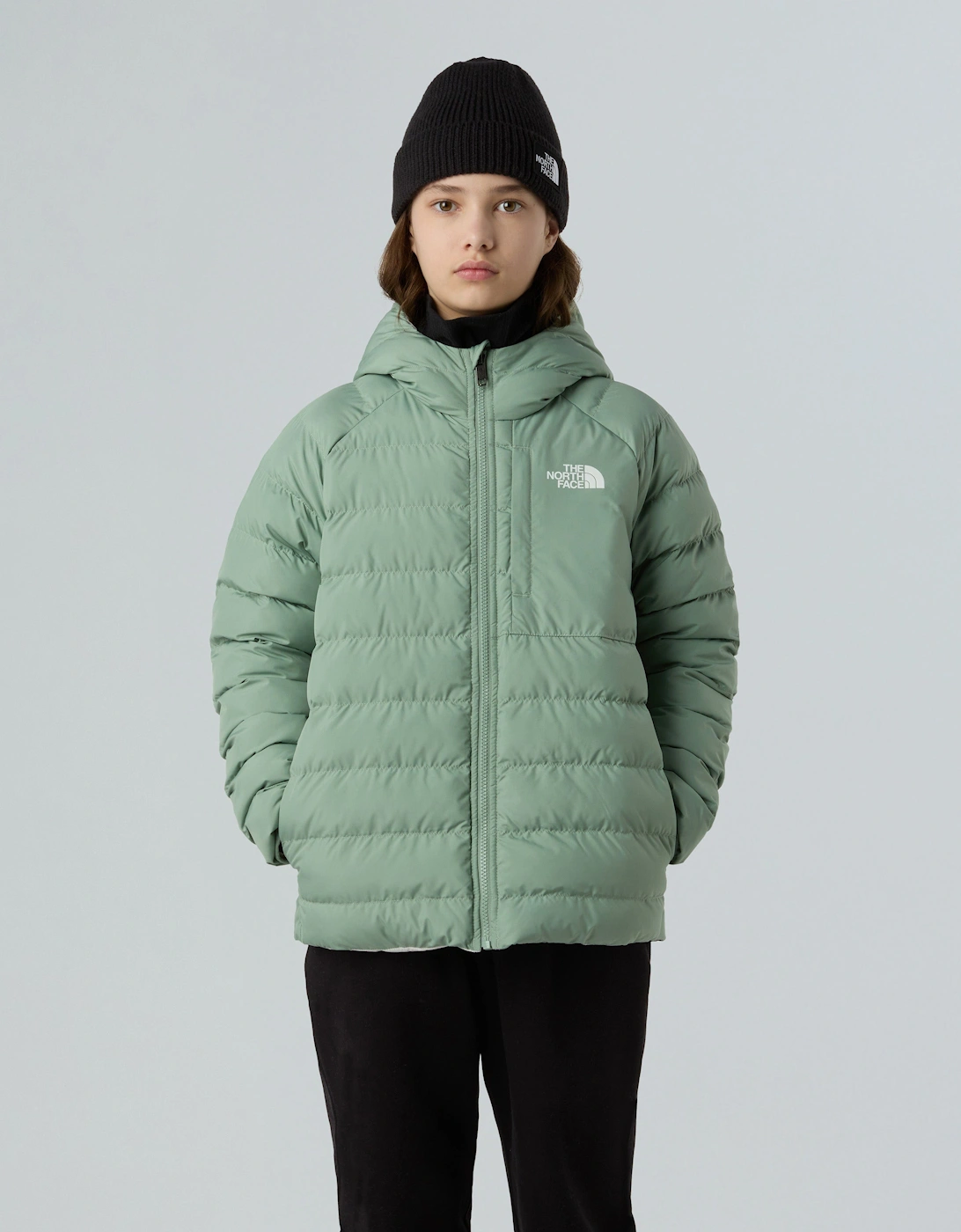 Girls Reversible Perrito Hooded Jacket in Green