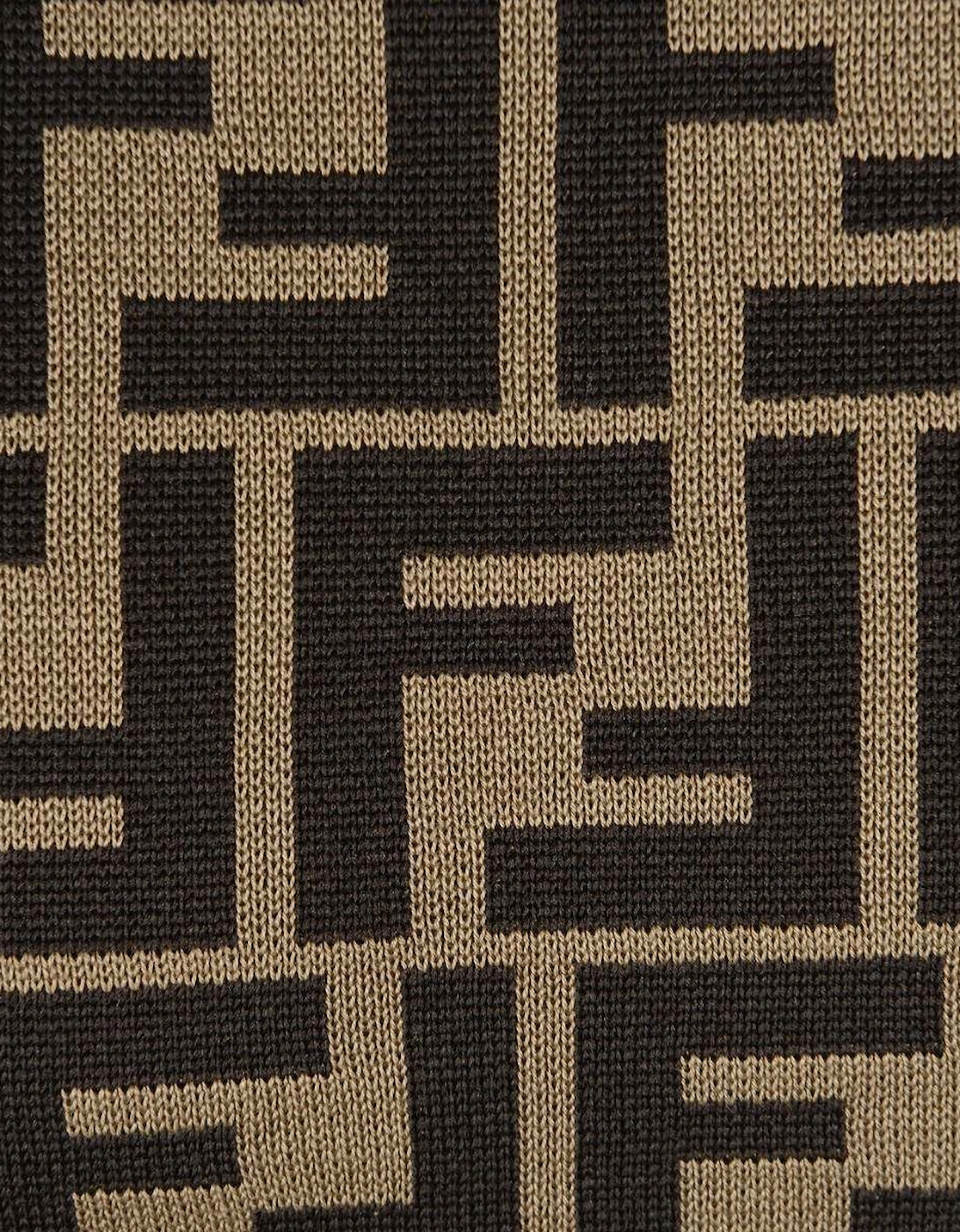 Girls FF Logo Dress in Brown