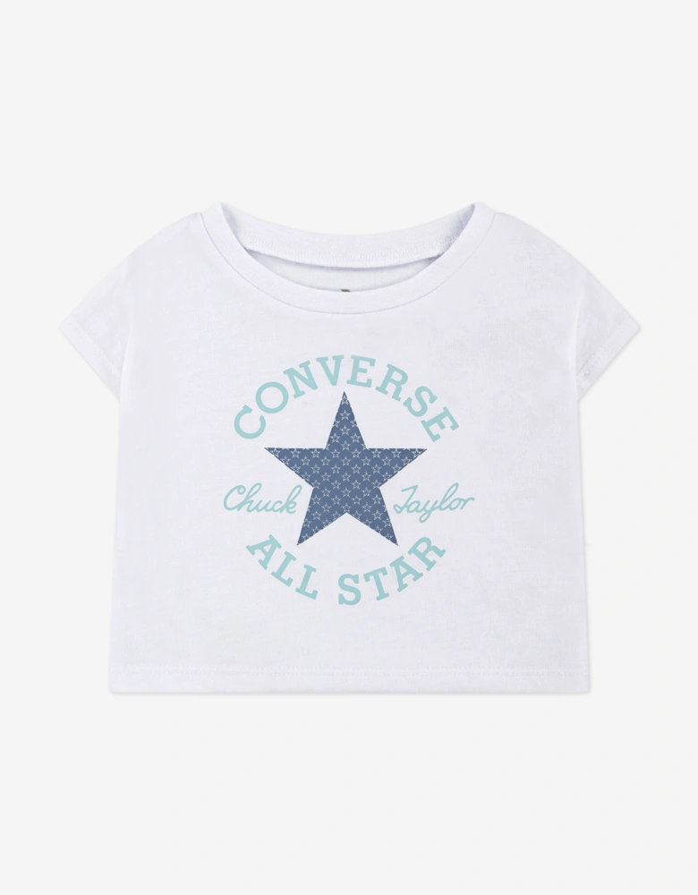 Girls Boxy T-Shirt and Shorts Set in Blue