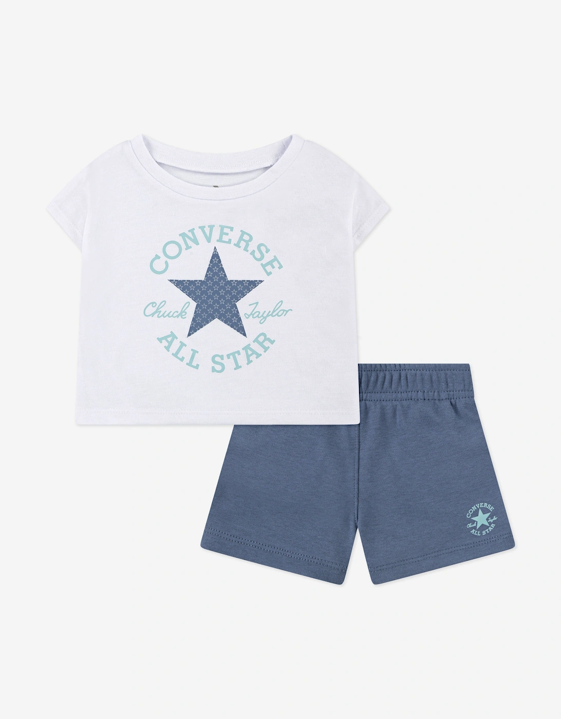 Girls Boxy T-Shirt and Shorts Set in Blue, 5 of 4