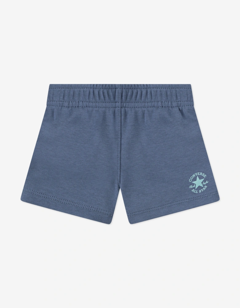 Girls Boxy T-Shirt and Shorts Set in Blue