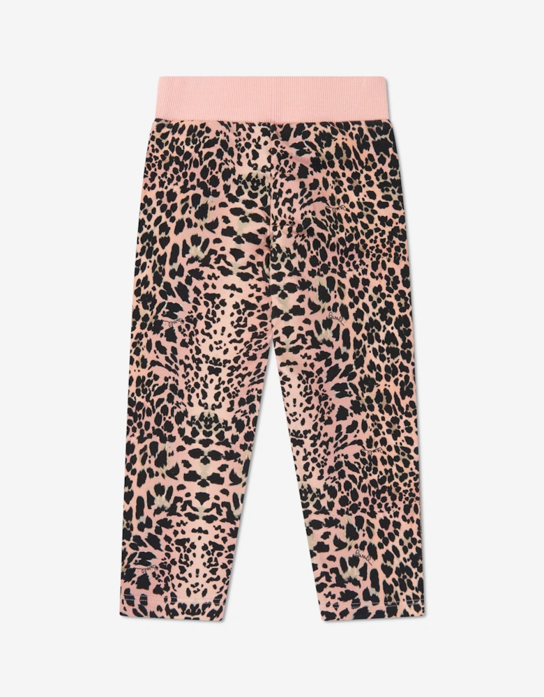 Girls Cotton Leopard Print Leggings