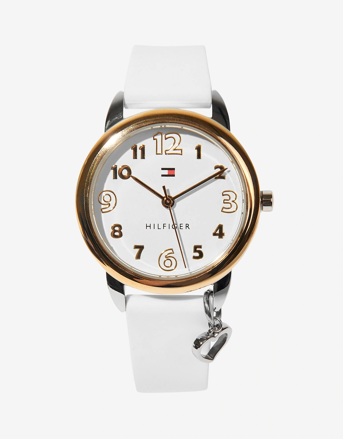Girls Silicone Strap Watch in White 34mm (One Size), 6 of 5