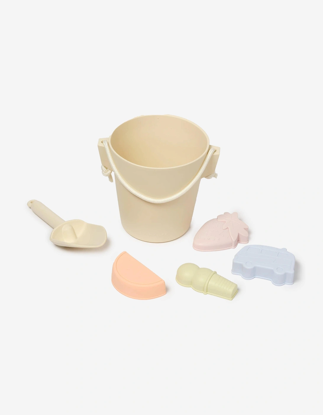 Kids Silicone Bucket & Spade Set Apple Sorbet in Multicolour (19.1cm), 6 of 5