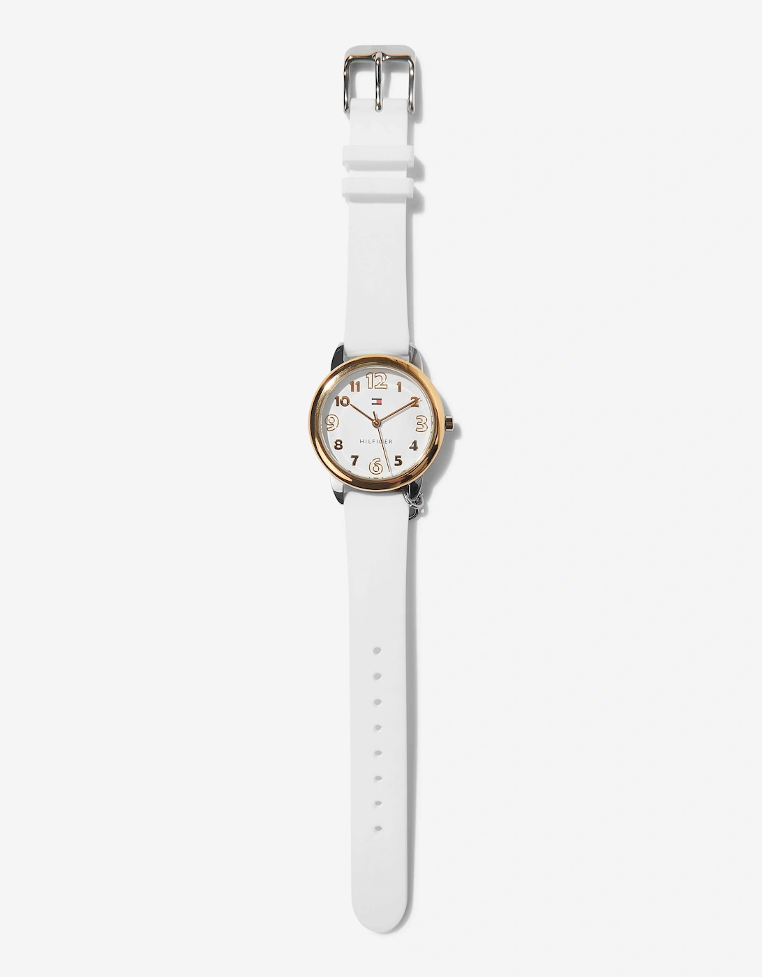 Girls Silicone Strap Watch in White 34mm (One Size)