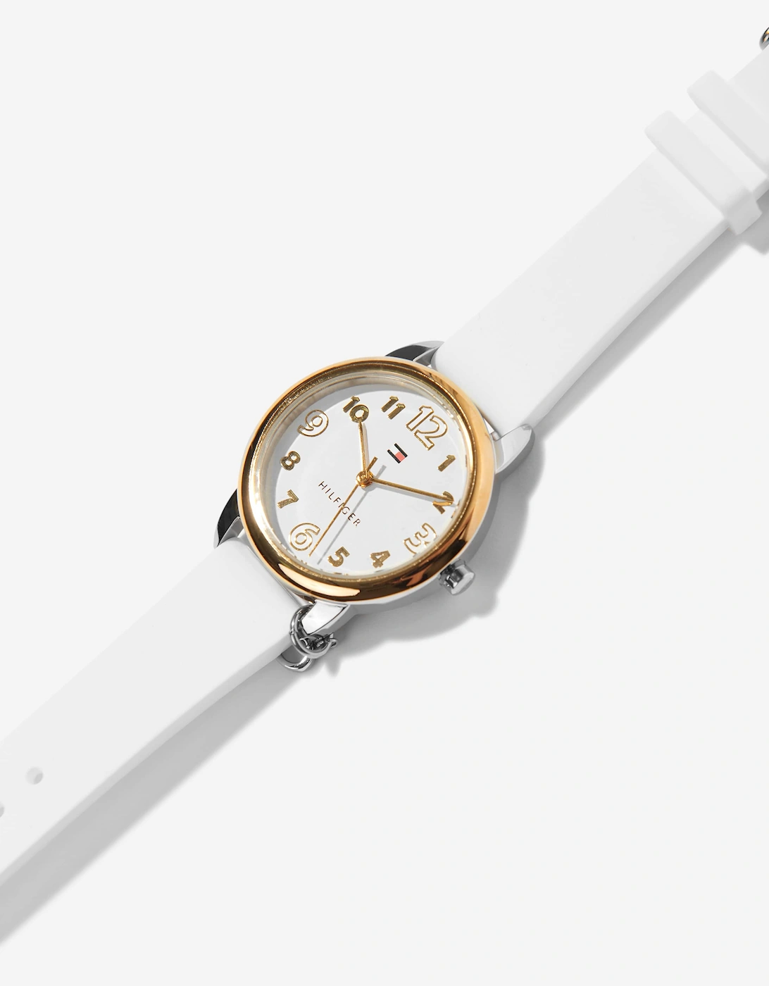Girls Silicone Strap Watch in White 34mm (One Size)